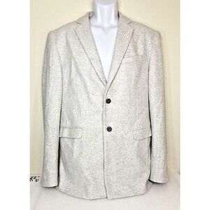 Zara Men Blazer Sports Suit Coat Light Gray Wool Comfort Blend Jacket Size US 40